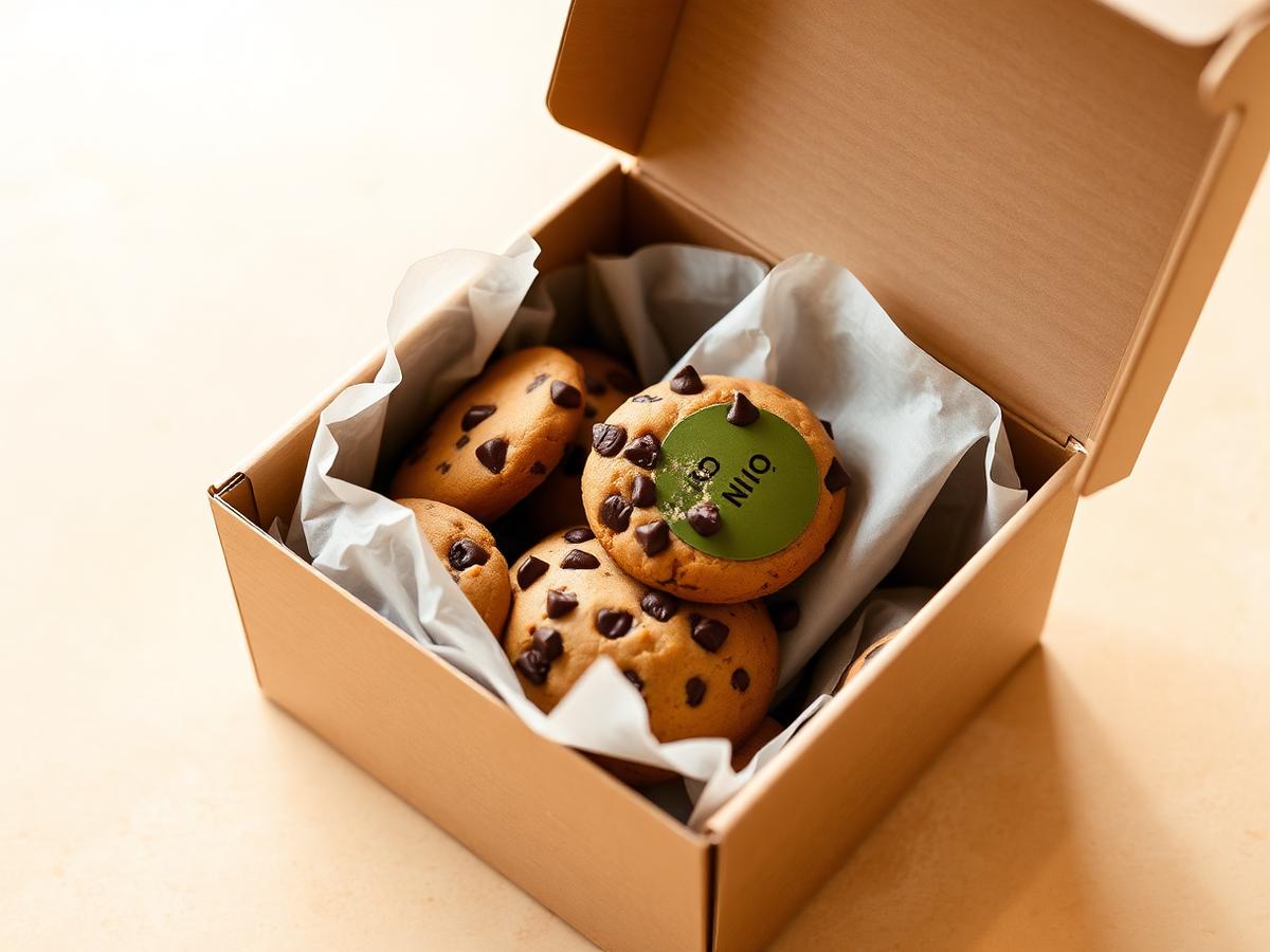 Doos met verse cookies